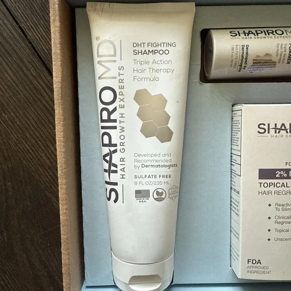 Women's Hair Regrowth Kit: Shampoo, Conditioner, 2% Minoxidil, Leave-In Foam
